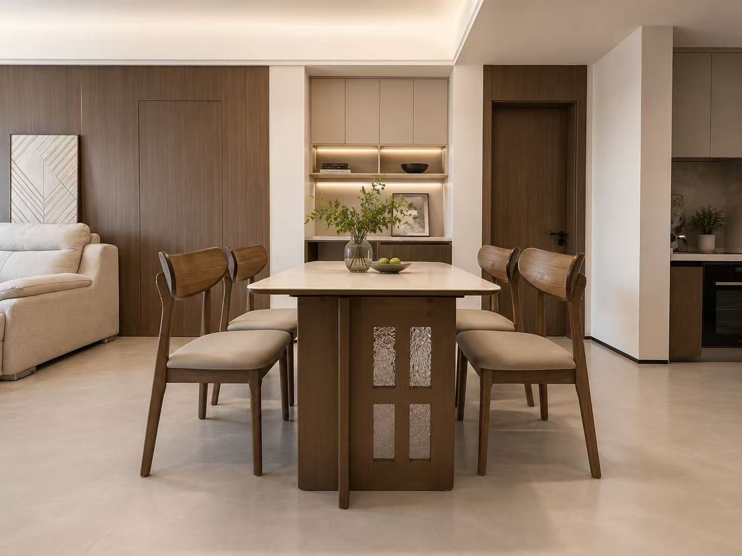 Sintered Stone Dinning Table With 4 Chairs
